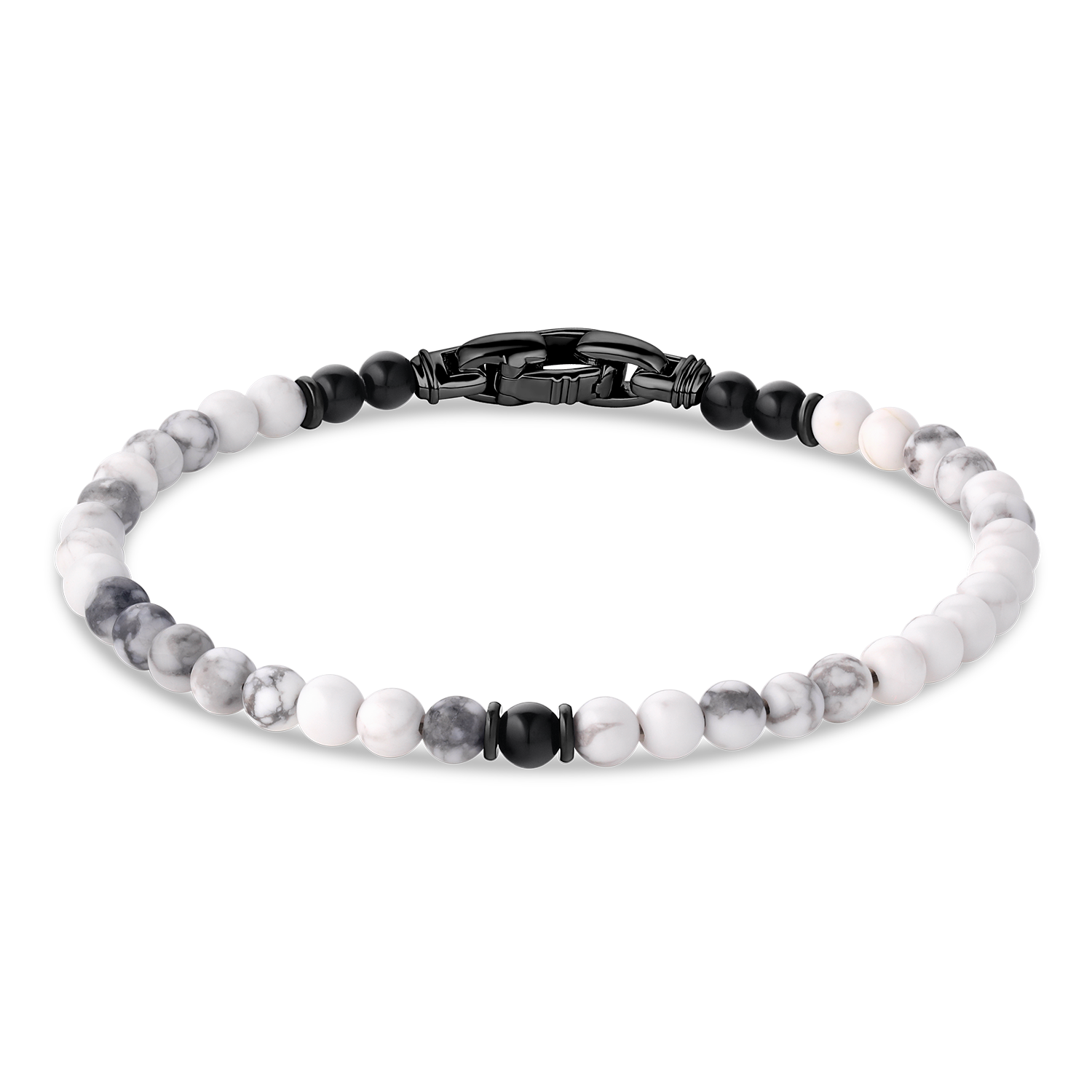 Stormtrooper Beaded Bracelet with Sterling Silver Clasp | MANSSION