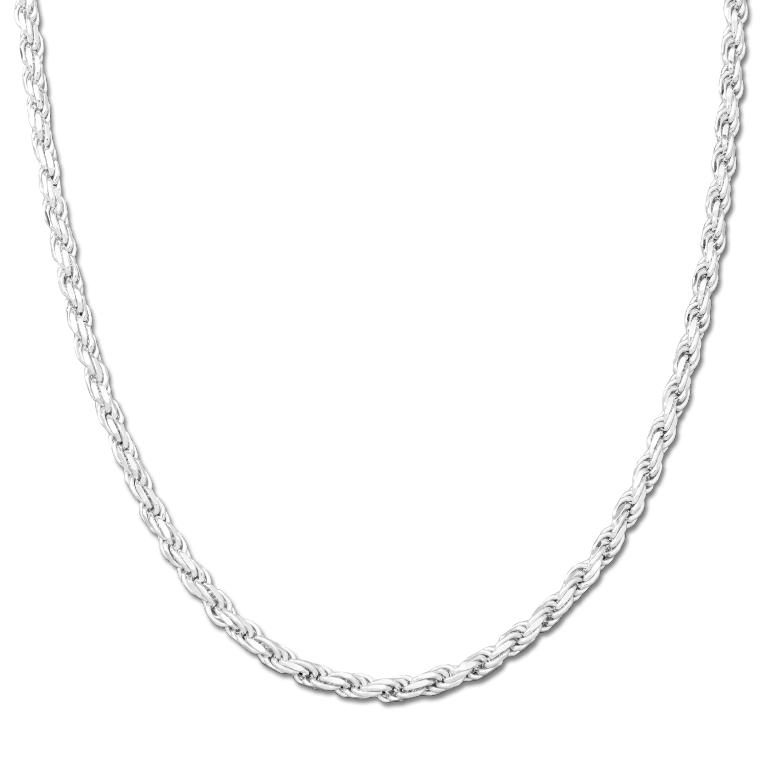 Sterling Silver Rope Chain 4mm Oxford Collection MANSSION