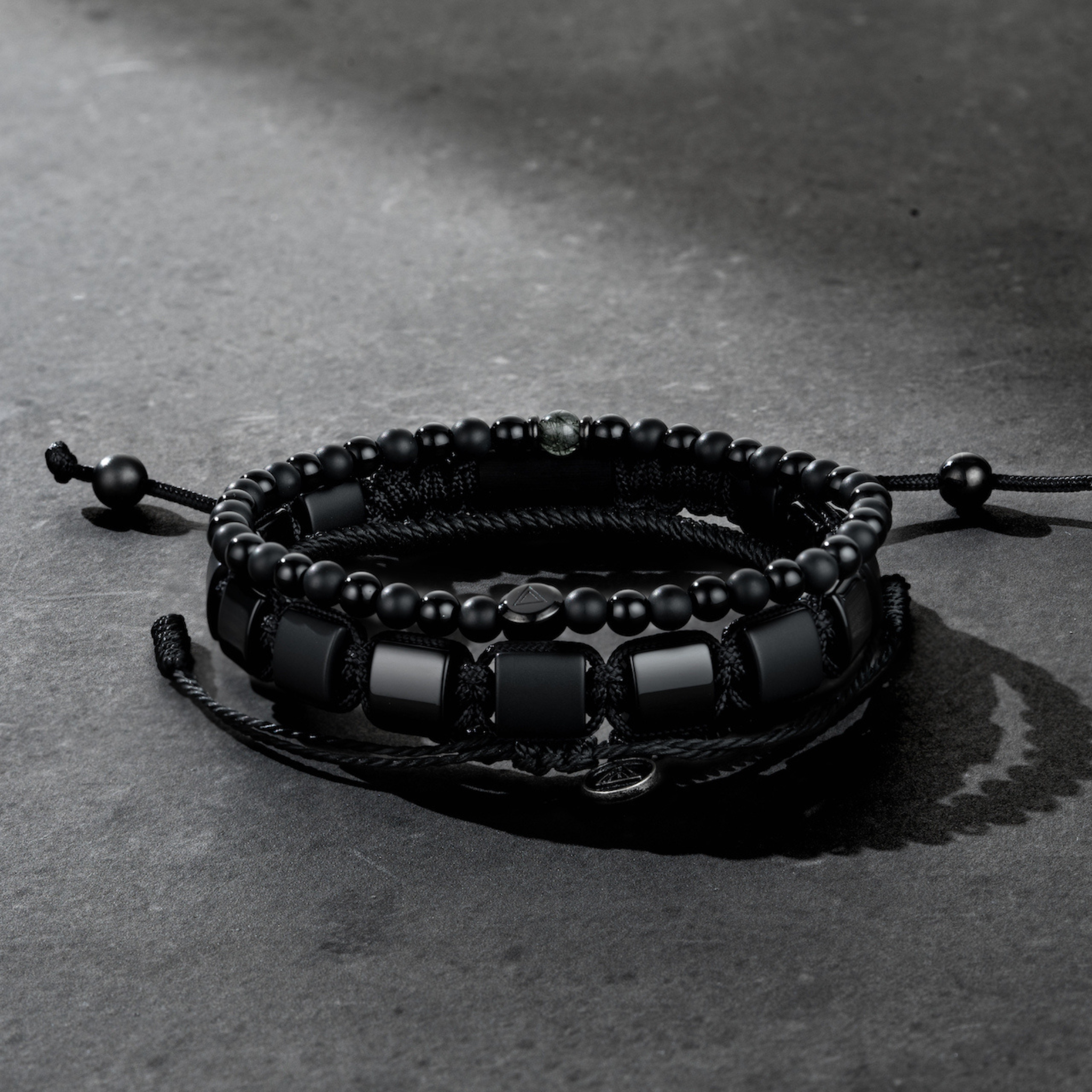 leather bracelet stack