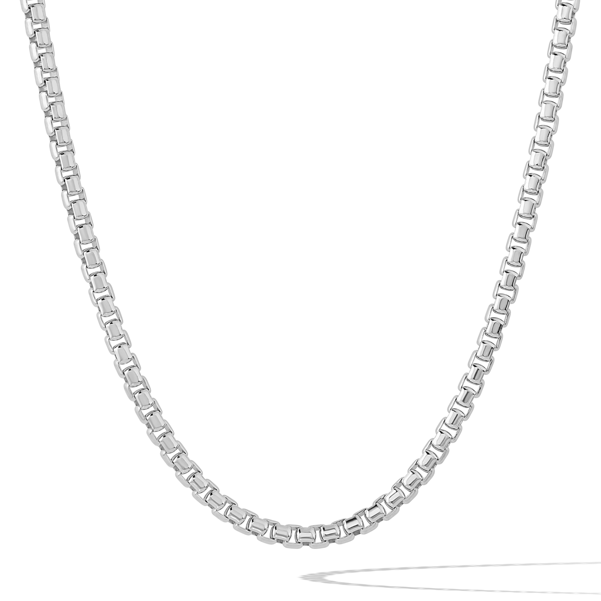 Solid White Gold Box Chain 3mm MANSSION