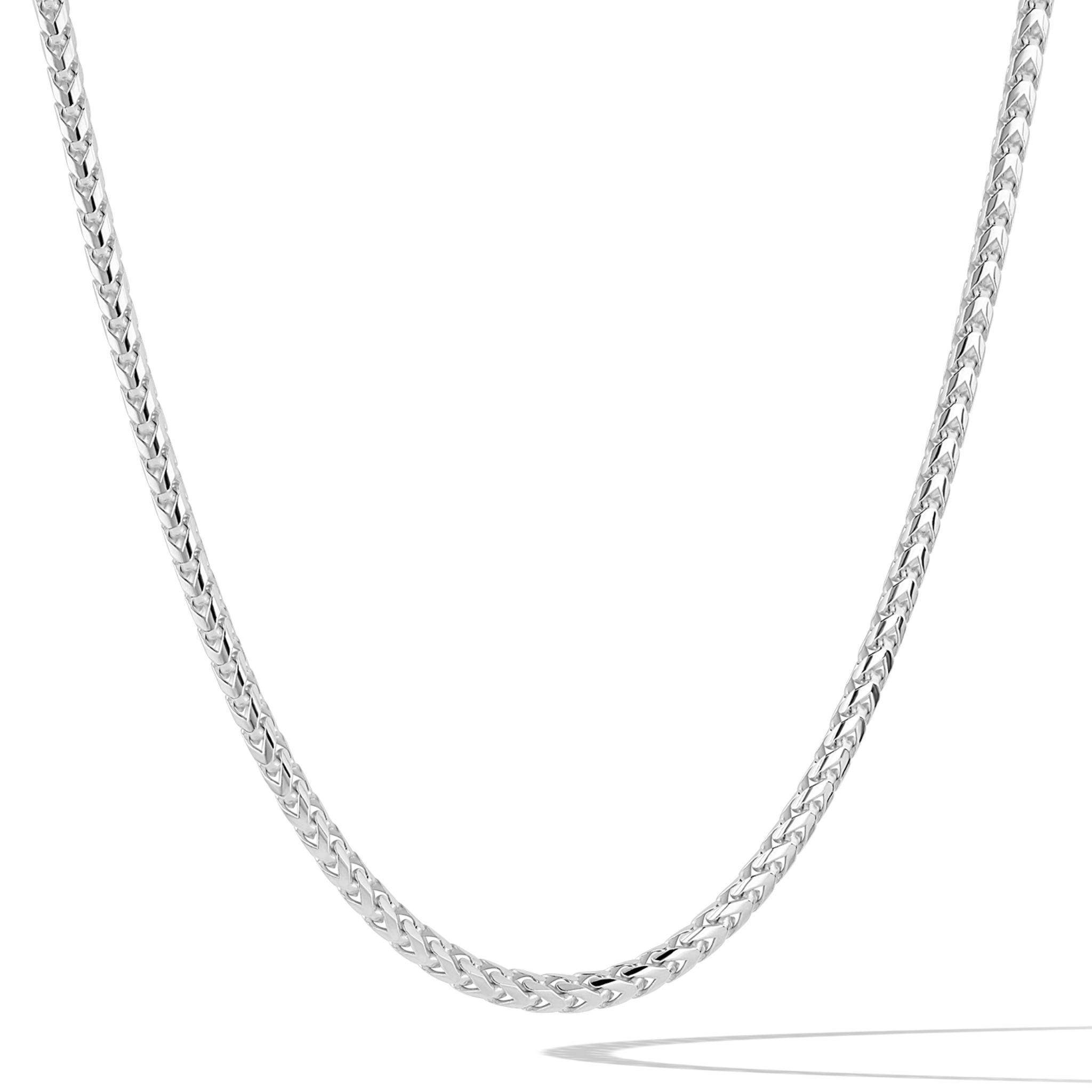2mm 14 Carat White Gold Chain Solid 14k White Gold Franco Chain