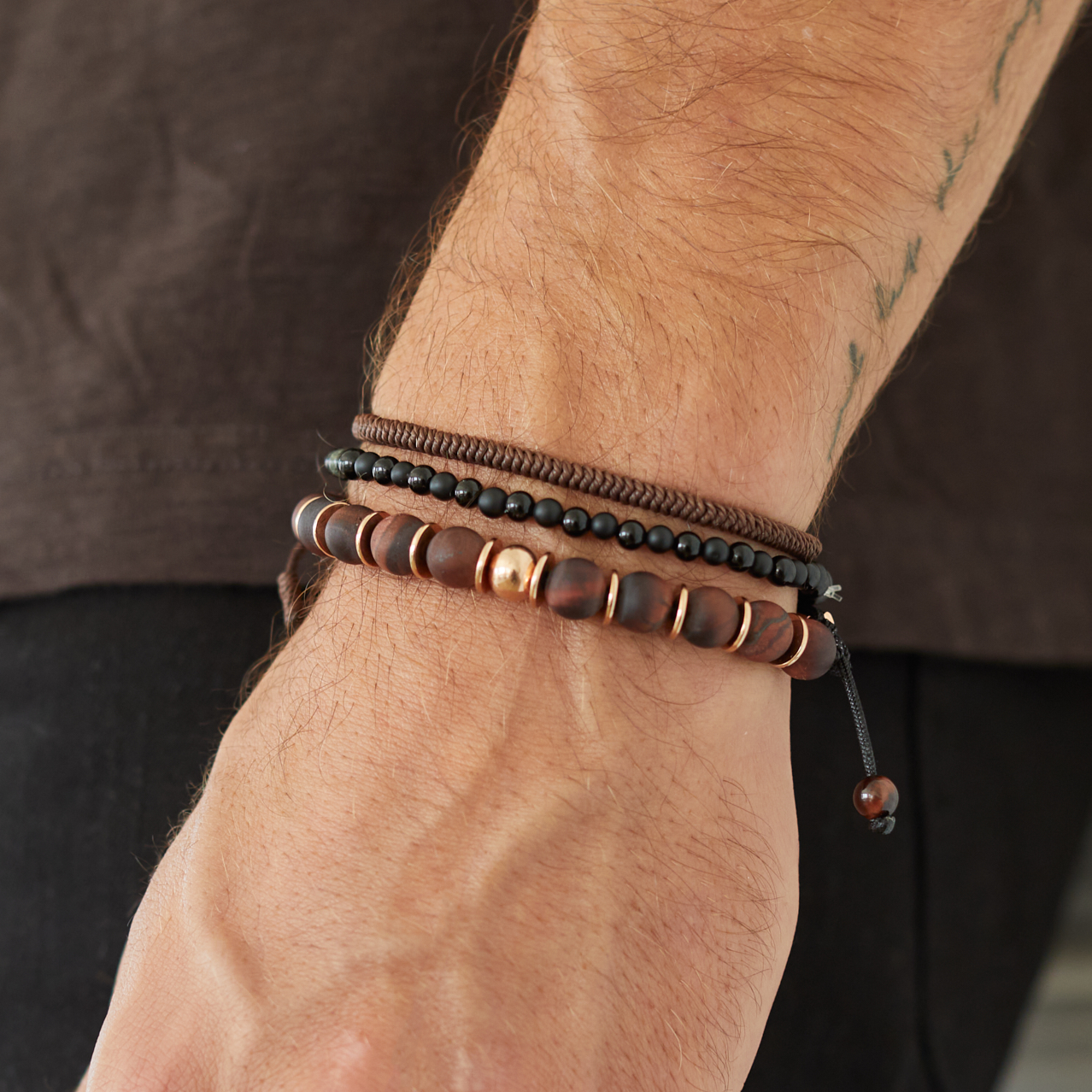 MANSSION Men's Redwood Stack Bracelet