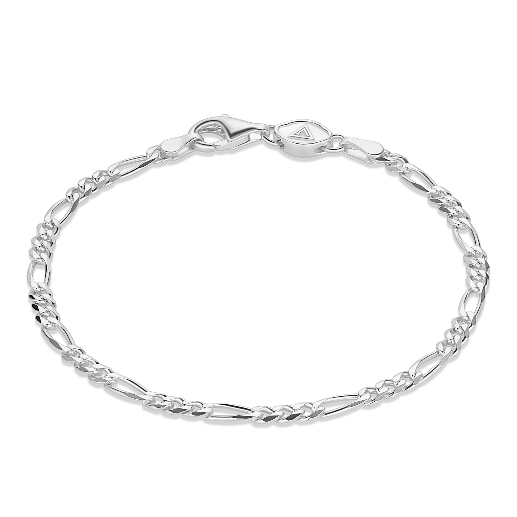Catena bracciale FIGARO ARGENTO STERLING MASSICCIO 21 CM 925 6 mm 13 gr Catena bracciale FIGARO ARGENTO STERLING MASSICCIO 21 CM 925 6 mm 13 gr