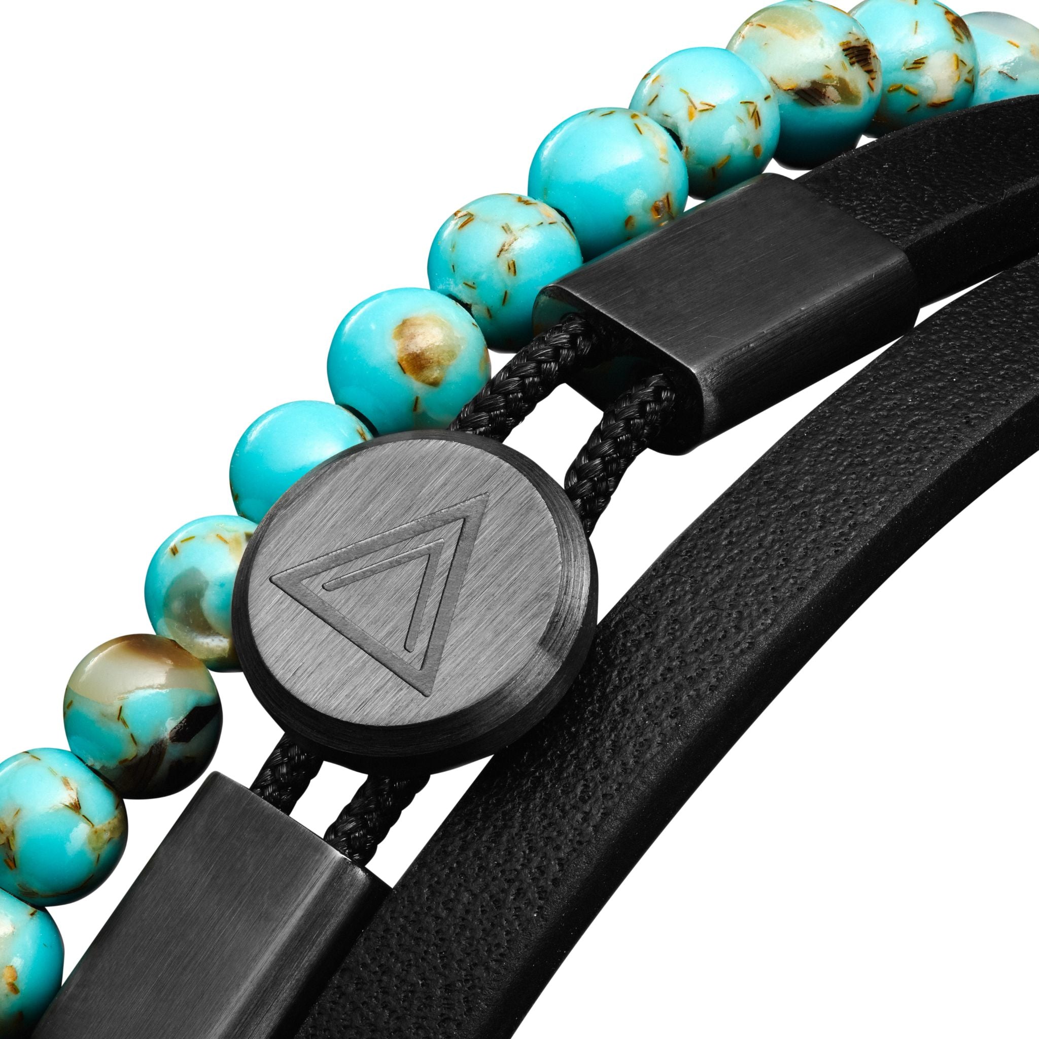 4 mm Turquoise & Sterling Silver Leather Bracelet – MANSSION