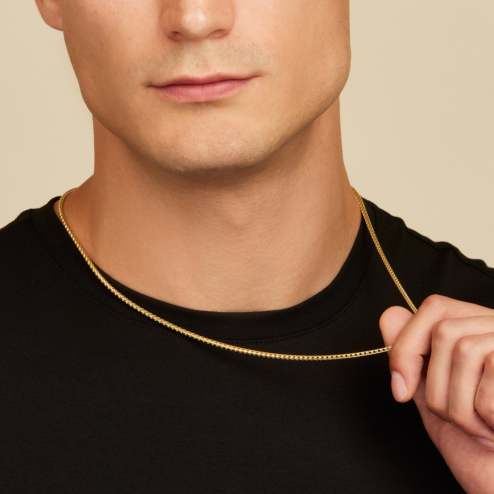 Solid Gold Franco Chain 2mm | Oxford Collection | MANSSION