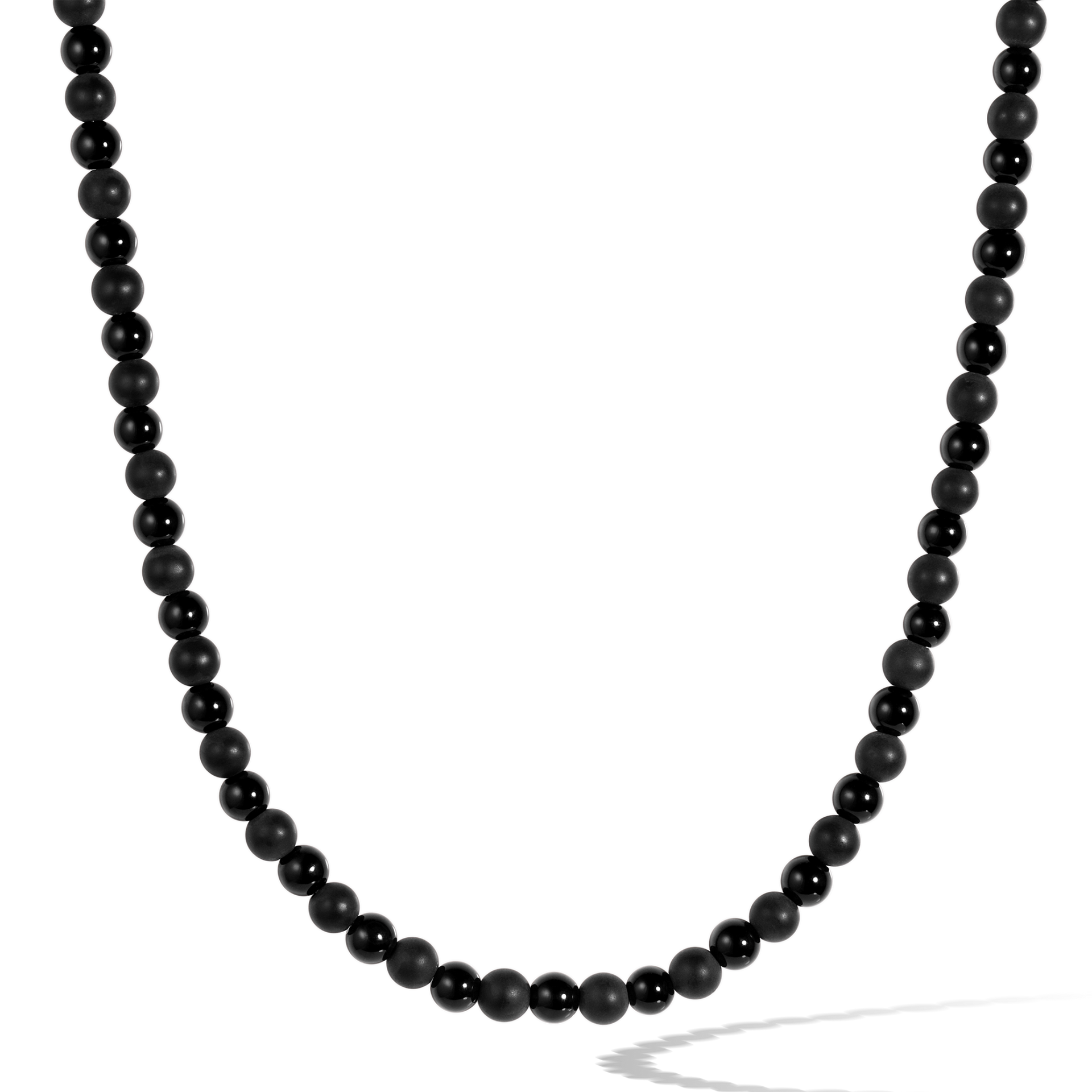 Shiny/Matte Black Onyx Necklace | MANSSION