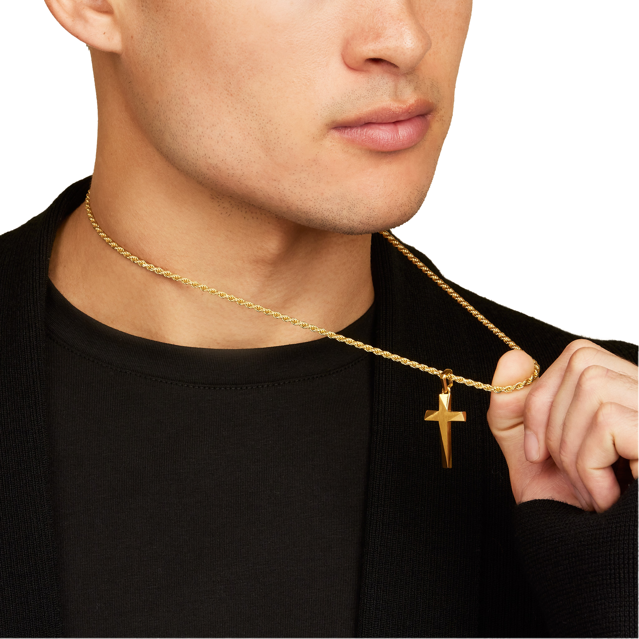 Black Gold Chain Necklace Men | Gold Mens Necklace Pendant | Black Gold  Pendant Men - Necklace - Aliexpress