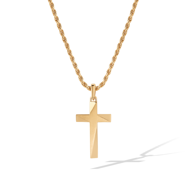 14k Gold Cross Pendant Men s Necklaces MANSSION