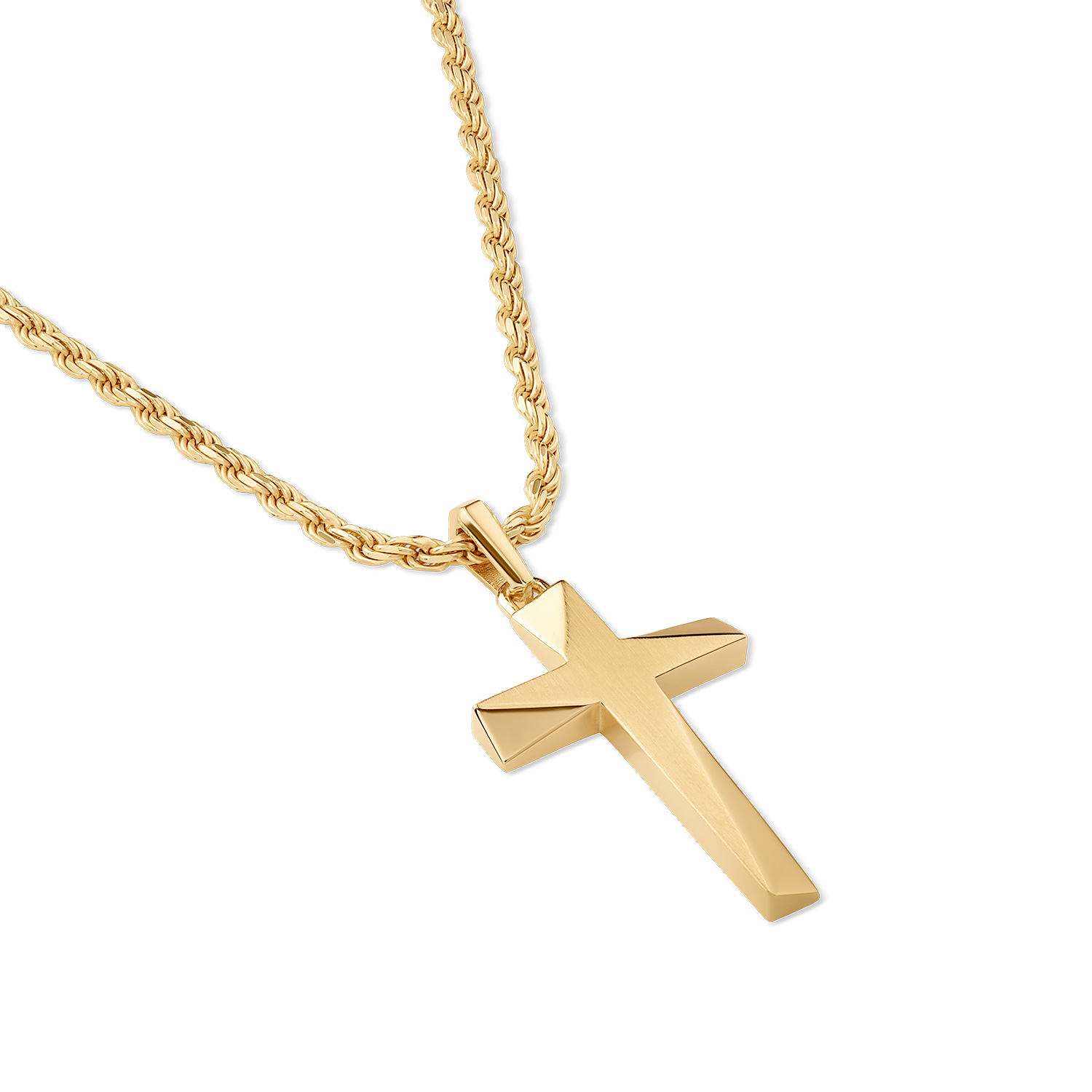 Mother of Pearl Layered Yellow Gold Cross Pendant – Forever Jewellery Online