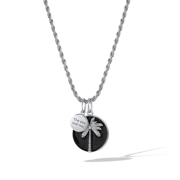 日本未発売【 MANSSION】ENAMEL COASTLINEネックレス Coastline Pendant (Gold/Black) | Men's Necklaces | MANSSION