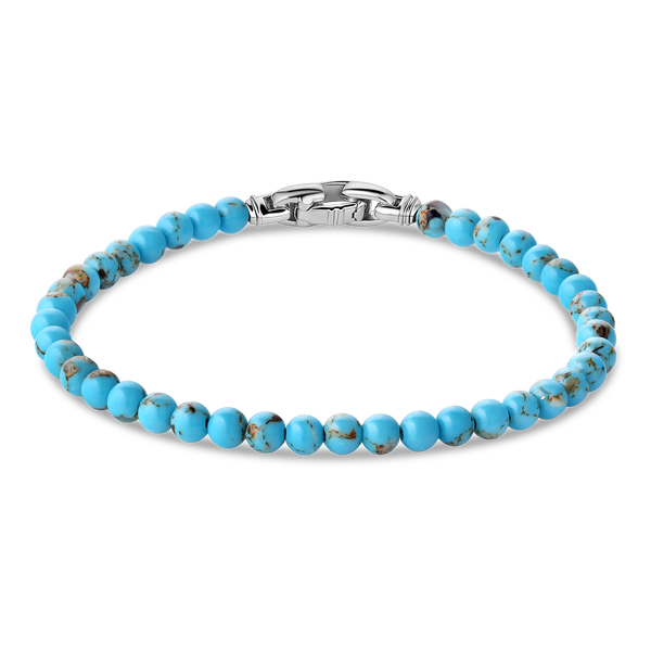 Turquoise Blue Bracelet with Sterling Silver Clasp | MANSSION