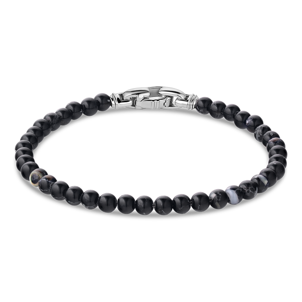 Barcelona Beaded Bracelet with Sterling Silver Clasp | MANSSION