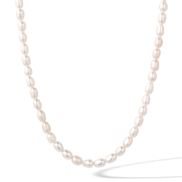 4mm Pearl Necklace with Gold Clasp | MANSSION
