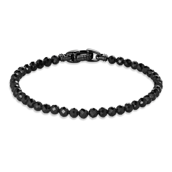 4mm Beaded Bracelet with Sterling Silver Clasp | MANSSION