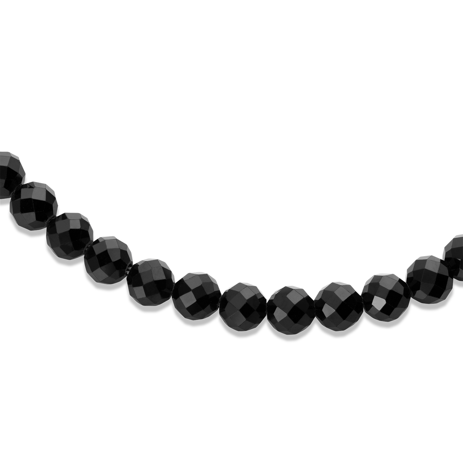 日本未発売【 MANSSION】Faceted Black Onyxブレスレット 4mm Beaded Bracelet with Sterling Silver Clasp | MANSSION
