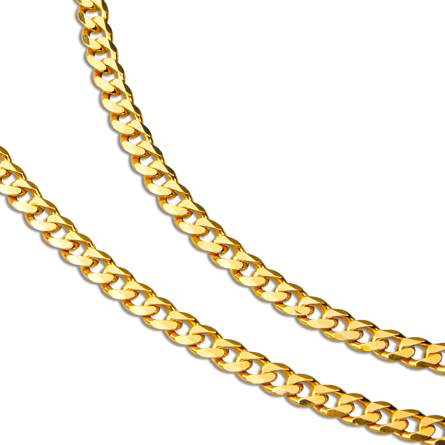 1pc 5mm Golden Link Chain Cuban Necklace for Men and Women - Durable Copper, Electroplated with 18K Gold for Long-Lasting Shine and Style Jewelry