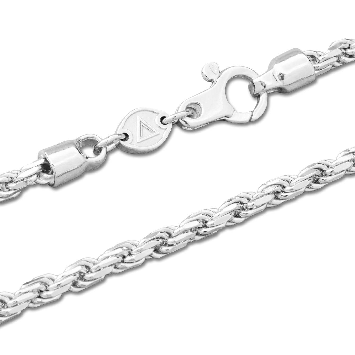 Sterling Silver Rope Chain - 4mm, Oxford Collection