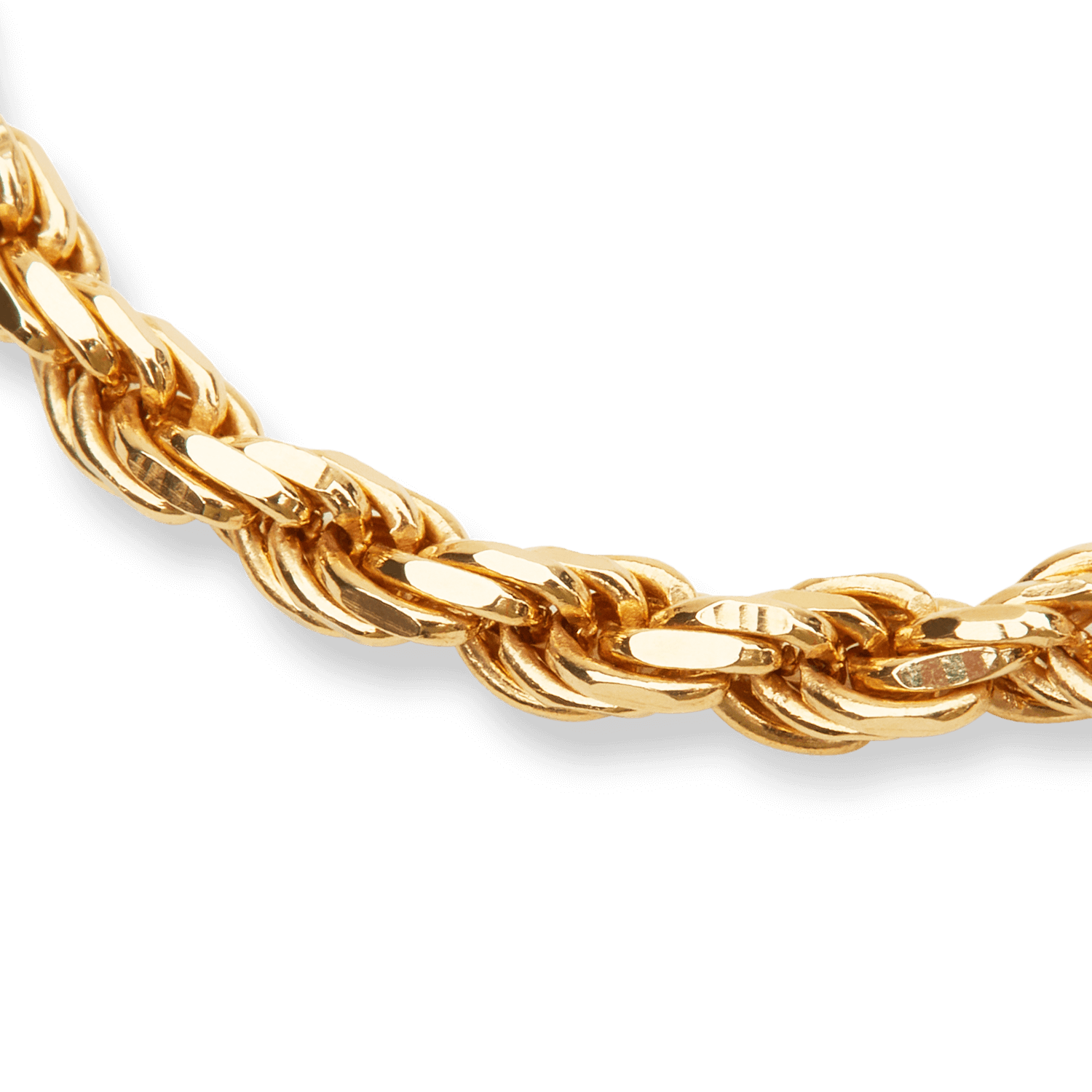 14k Solid Gold Rope Chain Bracelet 2.5mm