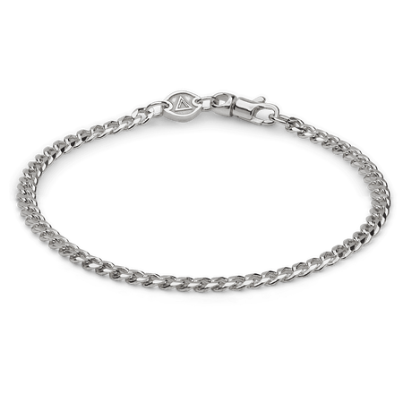 FEEL STYLE Male 5A Zircon Silver Plated Cuban Chain Bracelet for Men Women  13MM 7