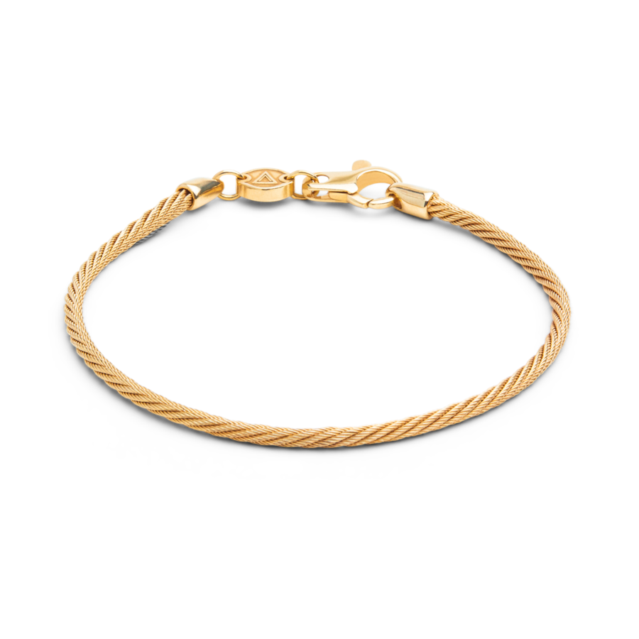 Black Onyx + Cable Stack, Gold Vermeil | MANSSION